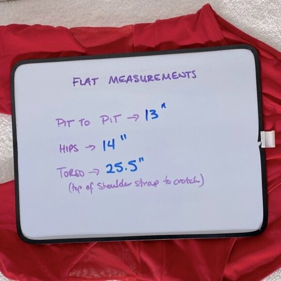 TiniBikini Red One Piece Swimsuit Bathing Suit With Sheer Mesh Cutouts S - Picture 12 of 13